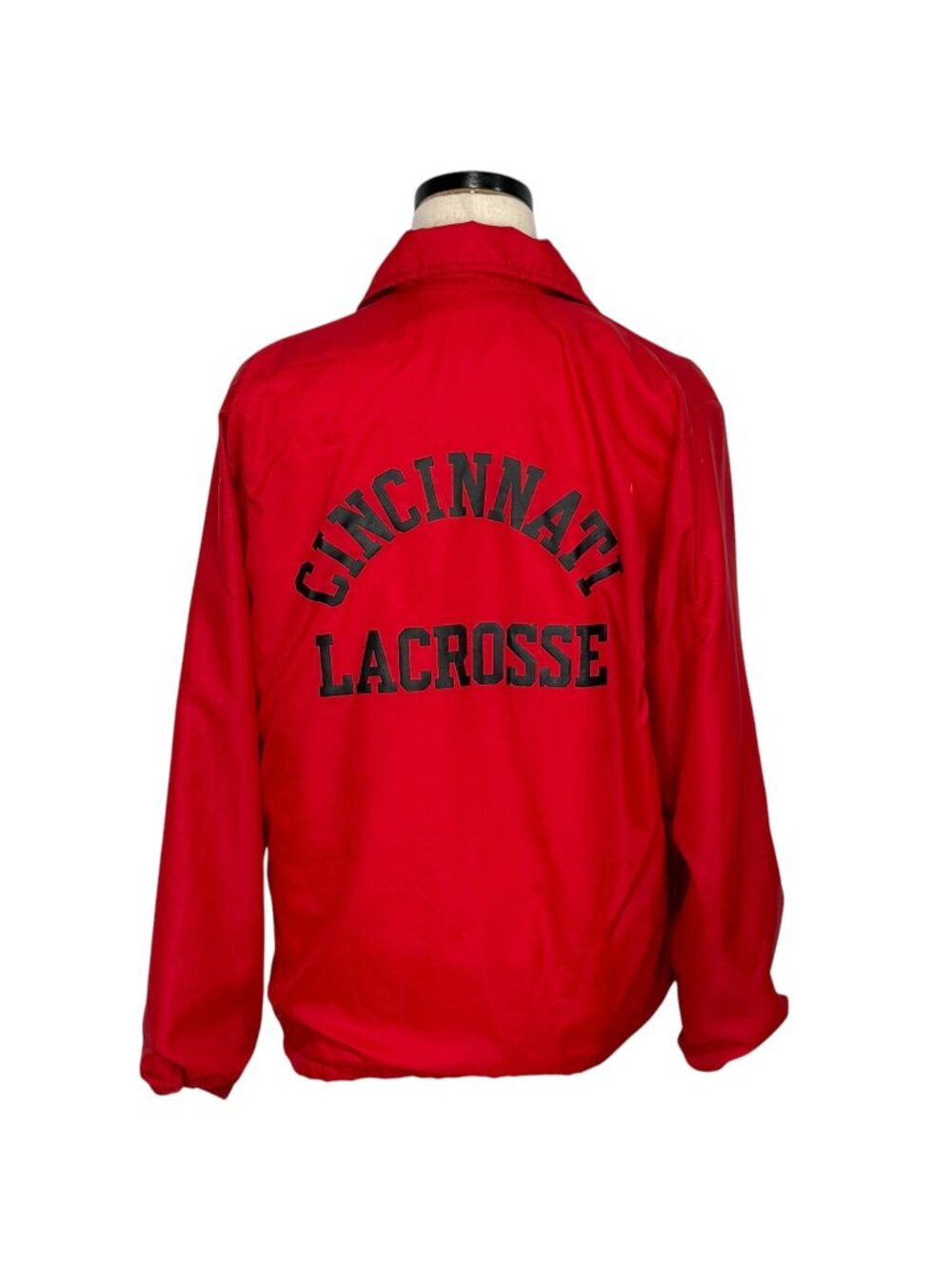 Vintage 80s Red Nylon Cincinnati Lacrosse Jacket XL Made In USA